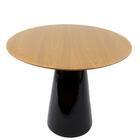 Mesa De Jantar Cone 100cm Tampo Freijó Preto