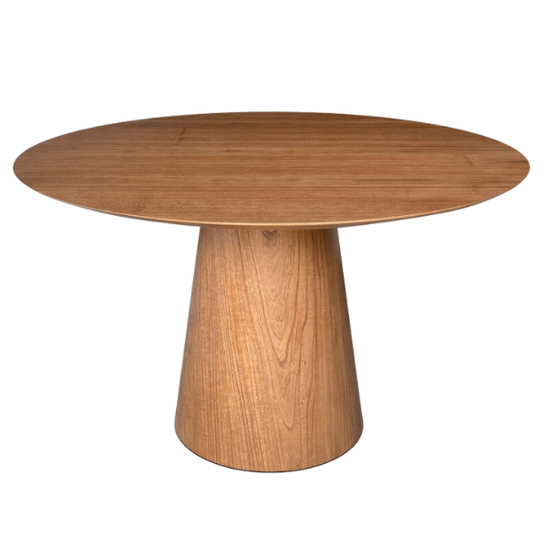 Mesa De Jantar Cone 120 Cm Base Madeira Freijó Tampo Freijó -
