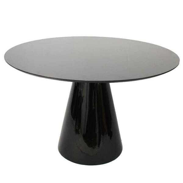 Mesa De Jantar Cone 140 Cm Laqueada - Preto
