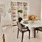 Mesa De Jantar Cone 140 Cm Tampo Laca Branca + Vidro Base Bra