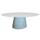 Mesa De Jantar Cone 244x137cm Cimento Queimadobranco