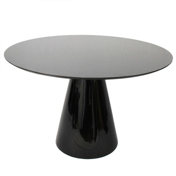 Mesa De Jantar Cone 70cm Laqueada Preto