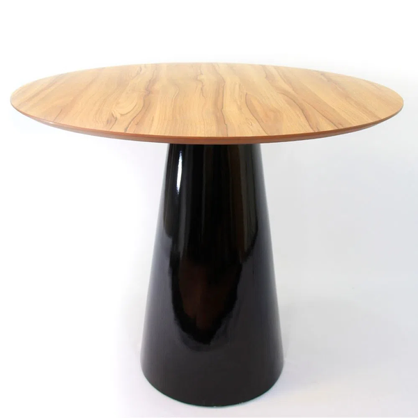 Mesa De Jantar Cone 90 Cm Nogueira - Preto