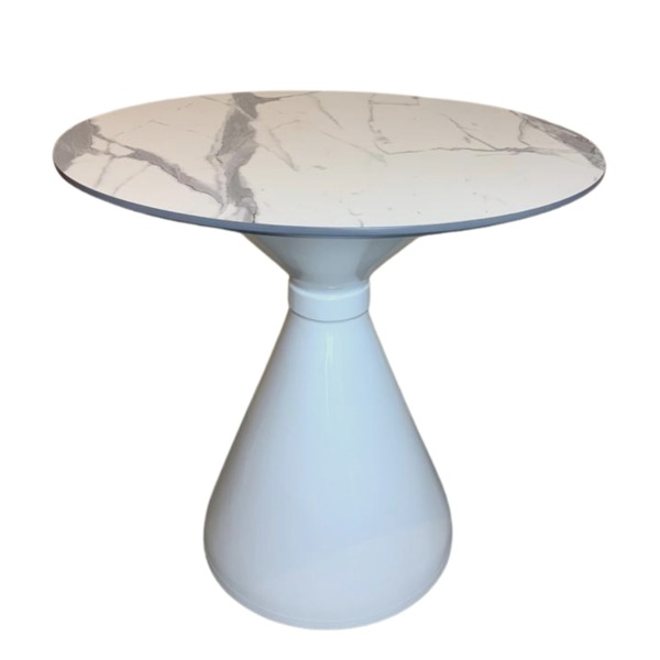 Mesa De Jantar Cone Ampulheta 60 Cm Tampo Mdf Texturizado Már