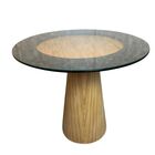 Mesa De Jantar Cone Concavo 70 Cm Laminada Em Madeira Com Vid