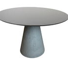 Mesa De Jantar Cone Concreto 130 Cm Tampo Laqueado - Preto