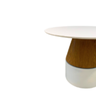 Mesa De Jantar Cone Duo Modelar 120cm Laca Branca E Freijó -