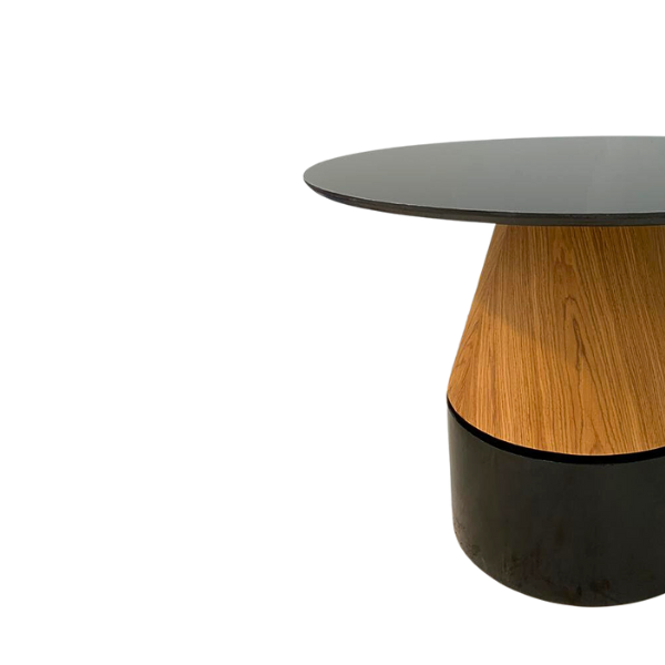 Mesa De Jantar Cone Duo Modelar 120cm Tampo Freijó  Base Frei