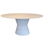 Mesa De Jantar Cone Duo Oval 235x122 Cm Laqueada - Branco