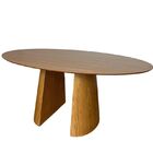 Mesa De Jantar Cone Duo Oval 235x122cm Base Freijó Tampo Frei