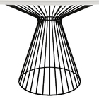 Mesa De Jantar Cone Girassol Redonda Com Tampo De Madeira 1 2