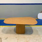 Mesa De Jantar Cone Organica 160x90cm Base Freijó Tampo Freijó