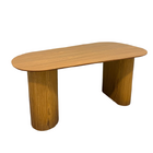 Mesa De Jantar Cone Orgânica Dupla 160x90cm Freijó