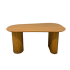 Mesa De Jantar Cone Orgânica Dupla 160x90cm Freijó