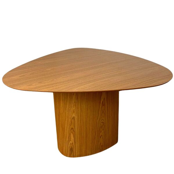 Mesa De Jantar Cone Orgânica Tríon Redonda 90x93 Cm Base Frei