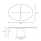 Mesa De Jantar Cone Oval 120x80 Cm Base Laminada Em Madeira F