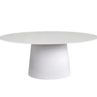 Mesa De Jantar Cone Oval 120x80 Cm Laqueada - Branco