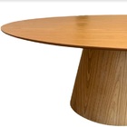 Mesa De Jantar Cone Oval 120x80 Cm Tampo Madeira Freijó Base