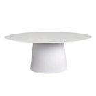 Mesa De Jantar Cone Oval 160x90 Cm Laqueada - Branco