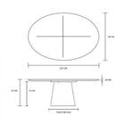 Mesa De Jantar Cone Oval 160x90cm Laqueada Branco