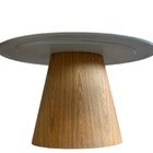 Mesa De Jantar Cone Oval 244x137 Cm Tampo Mdf Laqueado Base L