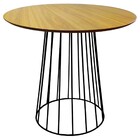 Mesa De Jantar Cone Raiada Com Tampo De Madeira 0 80m Redondo