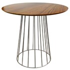 Mesa De Jantar Cone Raiada Com Tampo De Madeira 0 80m Redondo