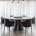 Mesa De Jantar Cone Redonda 110 Cm Base Madeira Ébano Tampo É