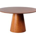 Mesa De Jantar Cone Redonda Em Madeira Curupixá - 1 20m