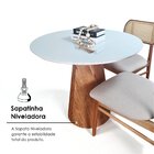 Mesa De Jantar Cone Redonda Vidro Cairo Branco