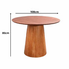 Mesa De Jantar Cone Tampo Laqueado Com Vidro 108cm Facilita D