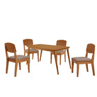 Mesa De Jantar Copper 120cm Tampo Canto Copo Mdf Com 4 Cadeir