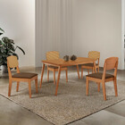 Mesa De Jantar Copper 120cm Tampo Canto Copo Mdf Laminado Com