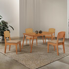 Mesa De Jantar Copper 120cm Tampo Canto Copo Mdf Laminado Com