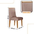 Mesa De Jantar Copper 120cm Tampo Canto Mdf Vidro Com 4 Cadei