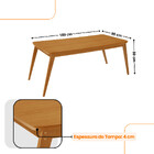 Mesa De Jantar Copper 180cm Madeira Com 6 Cadeiras Diane Mdf