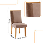 Mesa De Jantar Copper 180cm Madeira E Vidro Com 6 Cadeiras Di