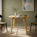 Mesa De Jantar Cozinha Madeira Maciça Envernizada Redonda 100