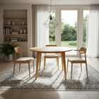 Mesa De Jantar Cozinha Madeira Maciça Envernizada Redonda 100