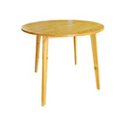 Mesa De Jantar Cozinha Madeira Maciça Envernizada Redonda 100