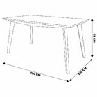 Mesa De Jantar Cozinha Maldini 200cm Com Tampo De Vidro Branc