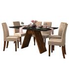 Mesa De Jantar Cristina, 6 Cadeiras , Mdp E Mdf - Novo Mundo