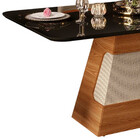 Mesa De Jantar Dala Tampo Chanfrado Curvo 180x90cm Dj Móveis