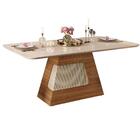 Mesa De Jantar Dala Tampo Chanfrado Curvo 180x90cm Dj Móveis