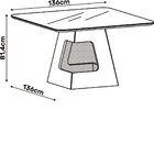 Mesa De Jantar Dala Tampo De Madeira E Vidro Dj Móveis