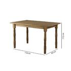 Mesa De Jantar Dalas Rústica Torneada Em Madeira - Cera Mel