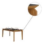 Mesa De Jantar Dália 170cm Carvalho Europeu Preto Gloss Tana