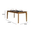 Mesa De Jantar Dália 170cm Carvalho Europeu Preto Gloss Tana