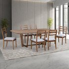 Mesa De Jantar Dália 220x110cm  Amêndoa