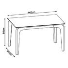 Mesa De Jantar Dália Tampo Chanfrado 140x90 - Pr Móveis